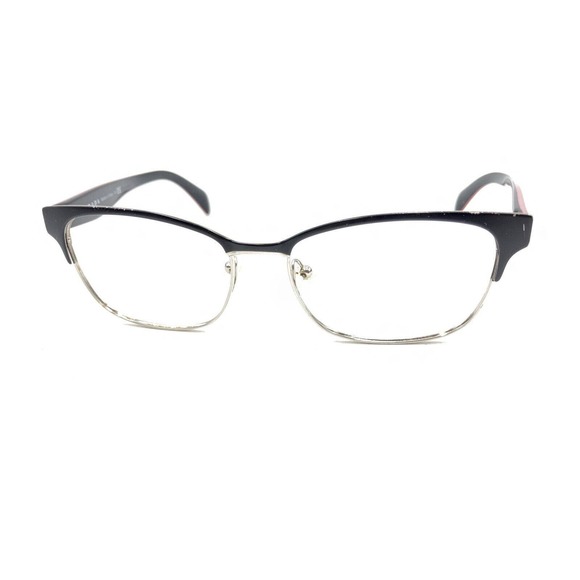 Prada VPR 65R 1BO-1O1 Black Silver Pink Eyeglasses Frames 53-16 140 Italy Women - Picture 8 of 12